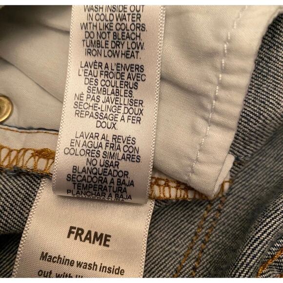 NWT FRAME Denim Le Crop Mini Bootcut Jeans Sz 24 Dark Blue Atlas 26 x 27.5" - Picture 11 of 13